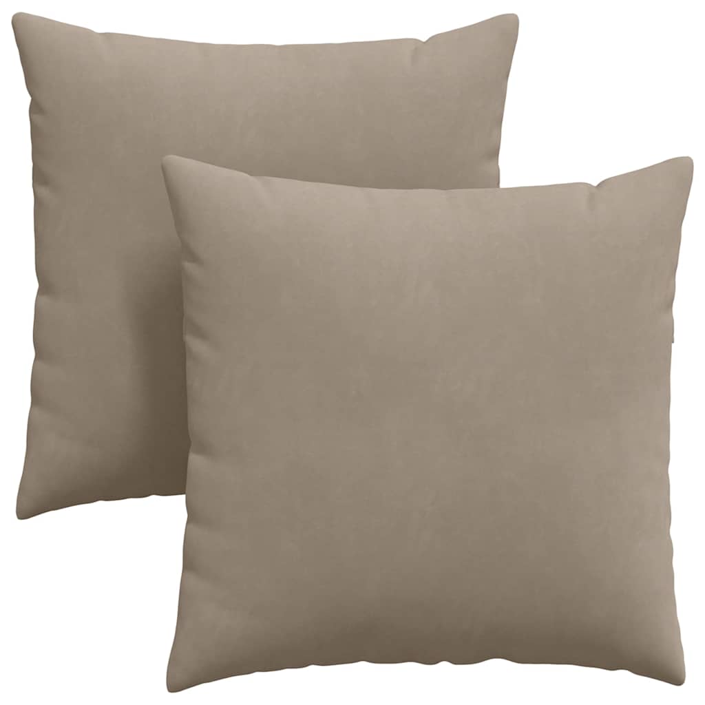 Sofa Pillows 2 pcs Taupe 60 x 60 cm Fabric